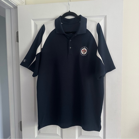 Size XL Vintage Antigua Winnipeg Jets Golf Polo - Picture 1 of 4
